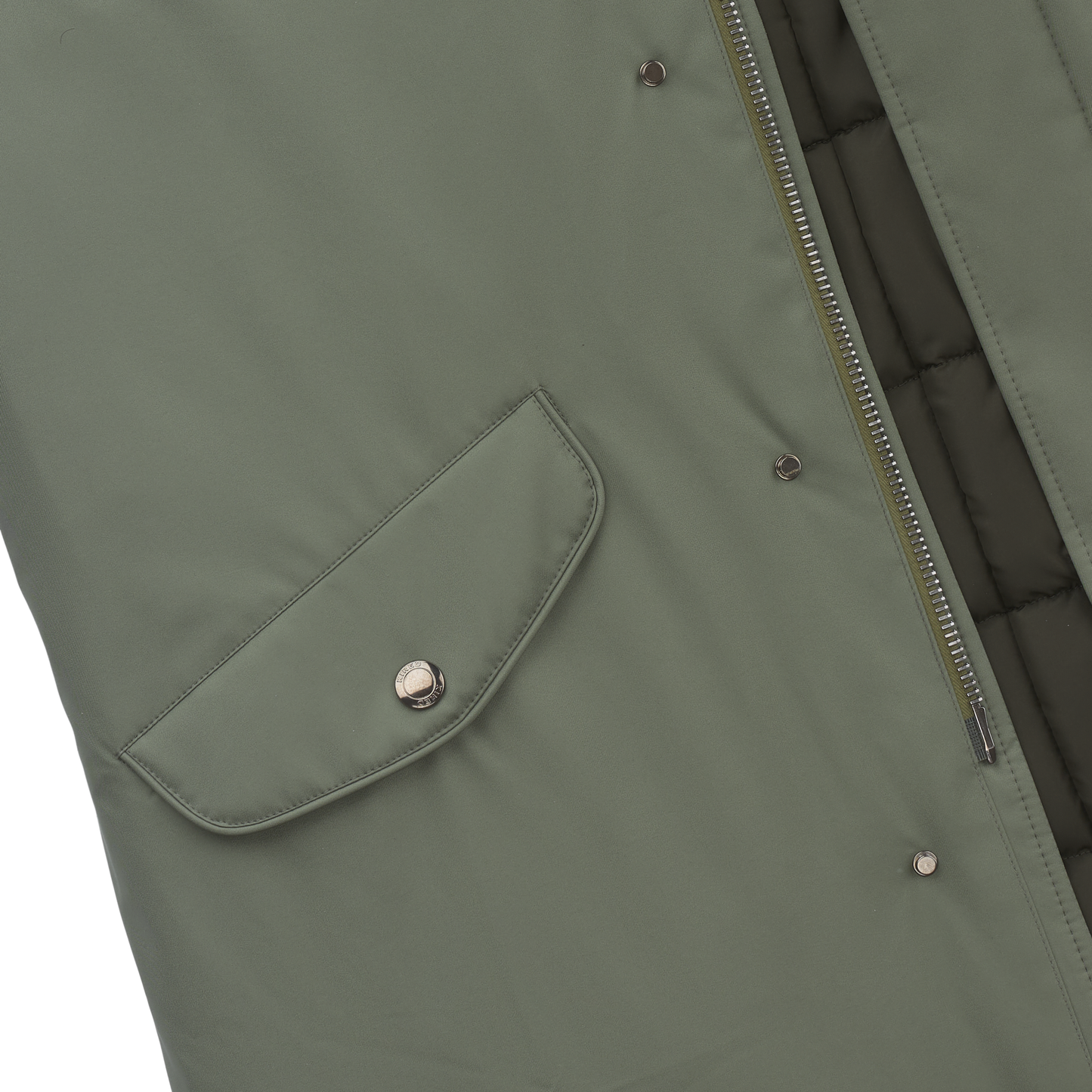 Kired Hooded Mackintosh Jacket in Olive Green - SARTALE
