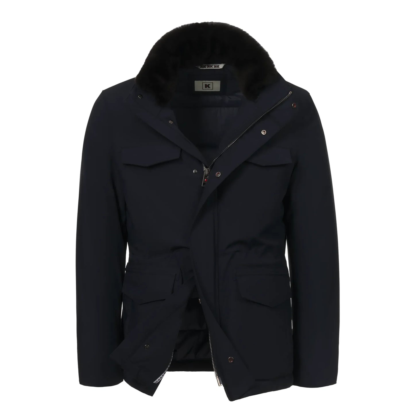 Hooded Field Jacket in Navy Blue
