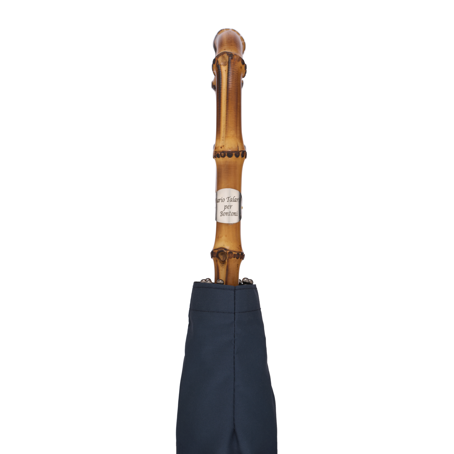Bontoni Bamboo-Handle Umbrella in Blue - SARTALE