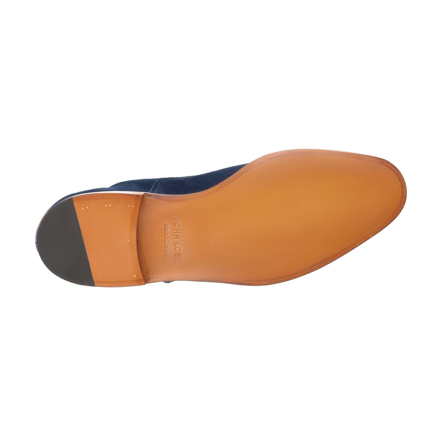 John Lobb "William" Suede Double-Monk Shoes with Hand-Stitched Cap Toe in Royal Blue - SARTALE