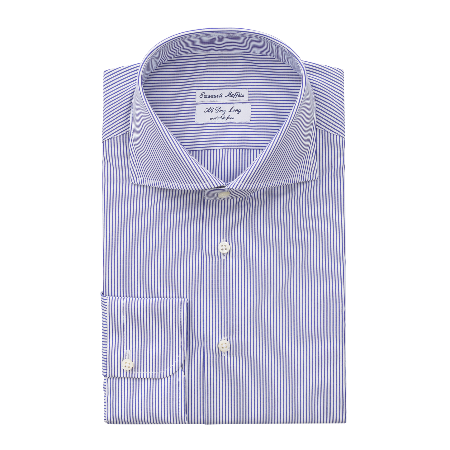 Emanuele Maffeis "All Day Long Collection" Striped Cotton Blue Shirt - SARTALE
