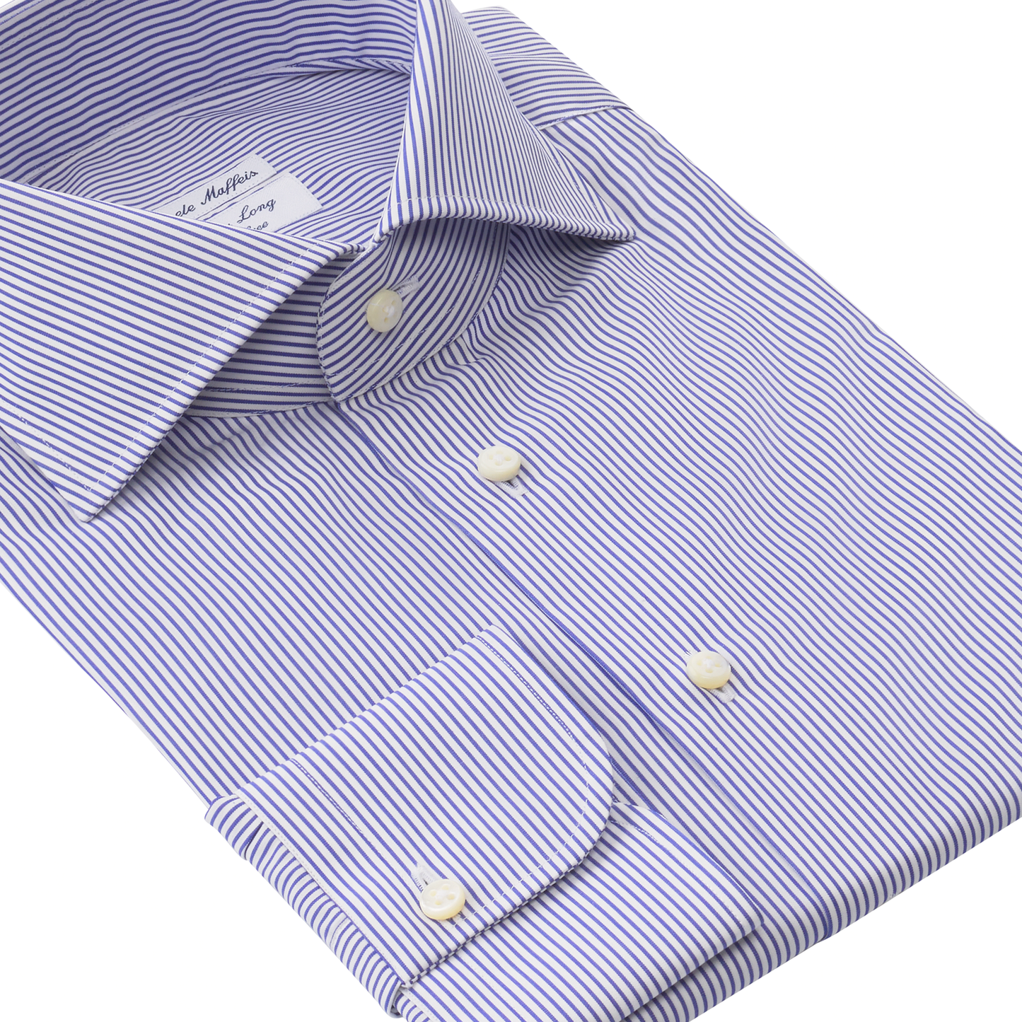 Emanuele Maffeis "All Day Long Collection" Striped Cotton Blue Shirt - SARTALE