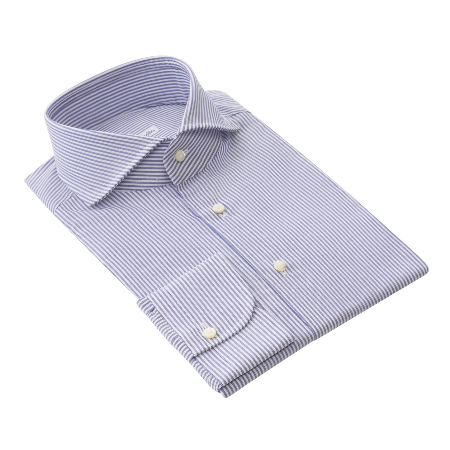 Emanuele Maffeis Striped Cotton Shirt in Light Blue - SARTALE