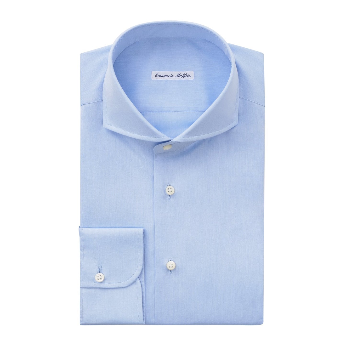Emanuele Maffeis Classic Cotton Sky Blue Shirt - SARTALE