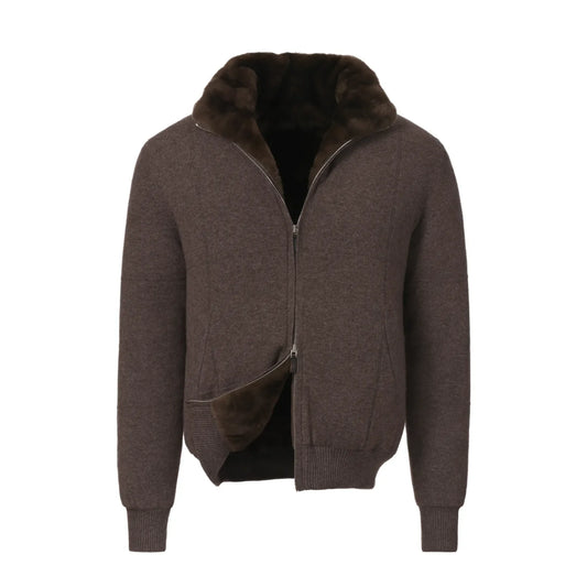 Svevo Cashmere Bomber with Fur - SARTALE