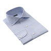 Finamore Checked Cotton Shirt in Light Blue - SARTALE