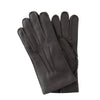 Mario Portolano Cashmere-Lined Grain-Leather Gloves in Dark Brown - SARTALE