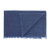 Fringed Linen and Cashmere-Blend Scarf in Blue