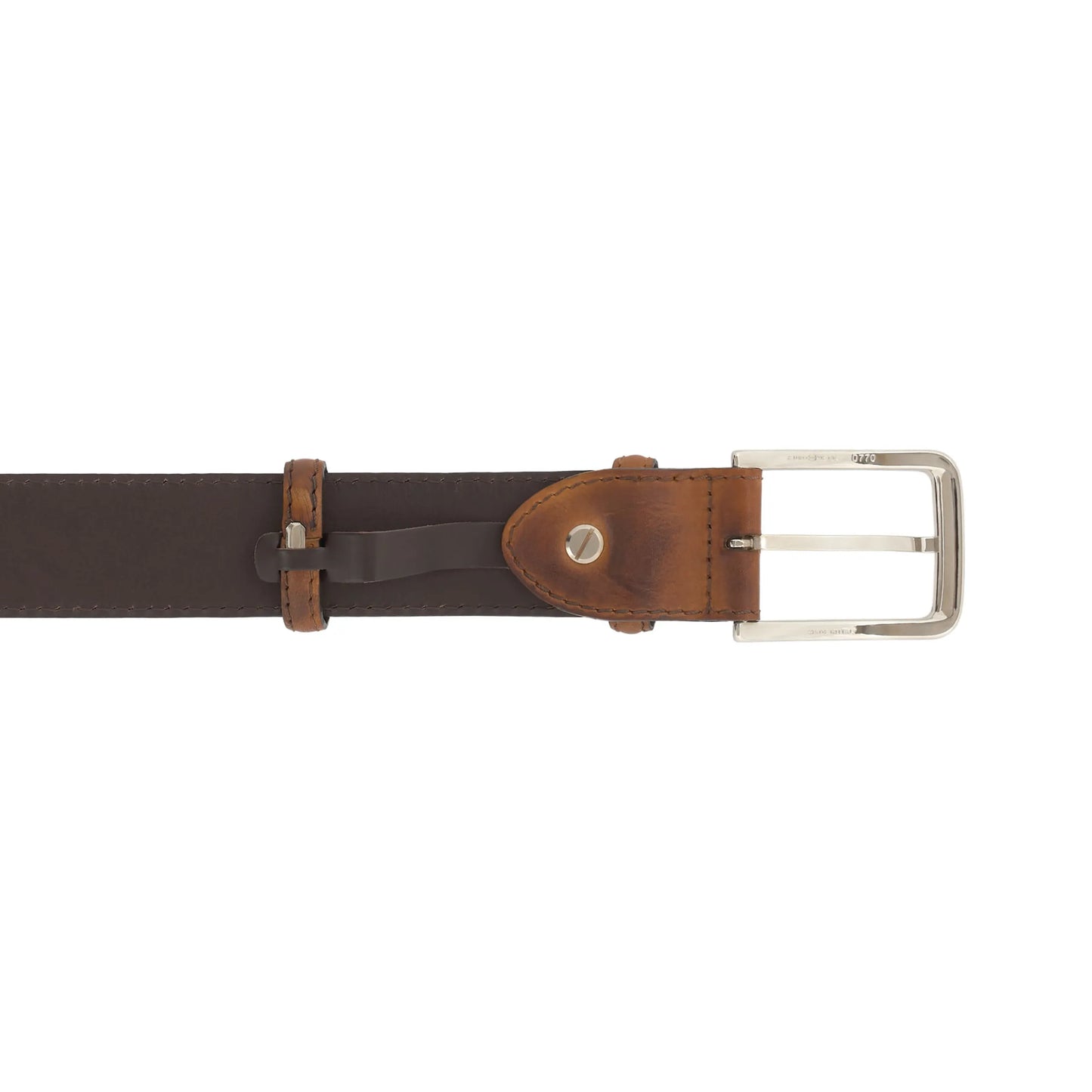 Leather Belt in Dark Cognac