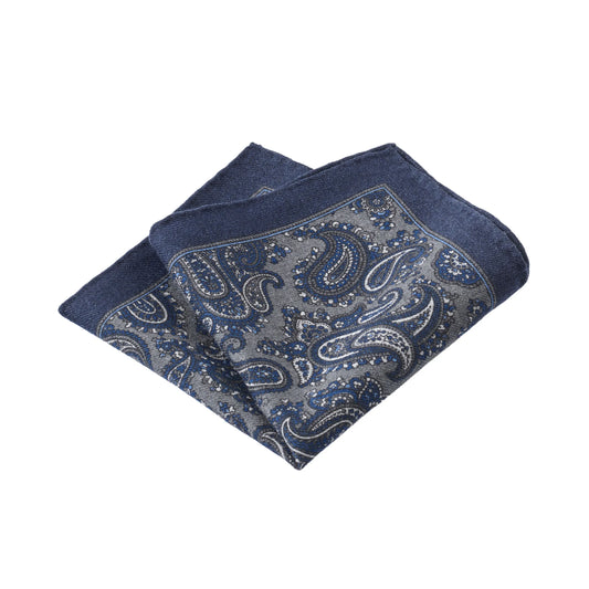 Paisley-Print Wool Pocket Square