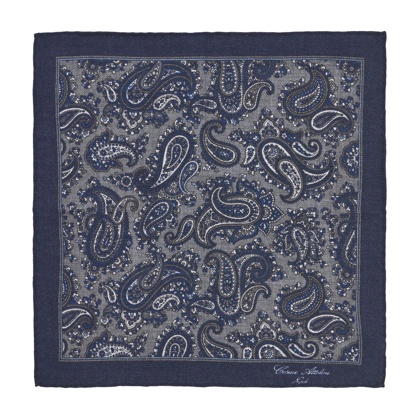 Paisley-Print Wool Pocket Square