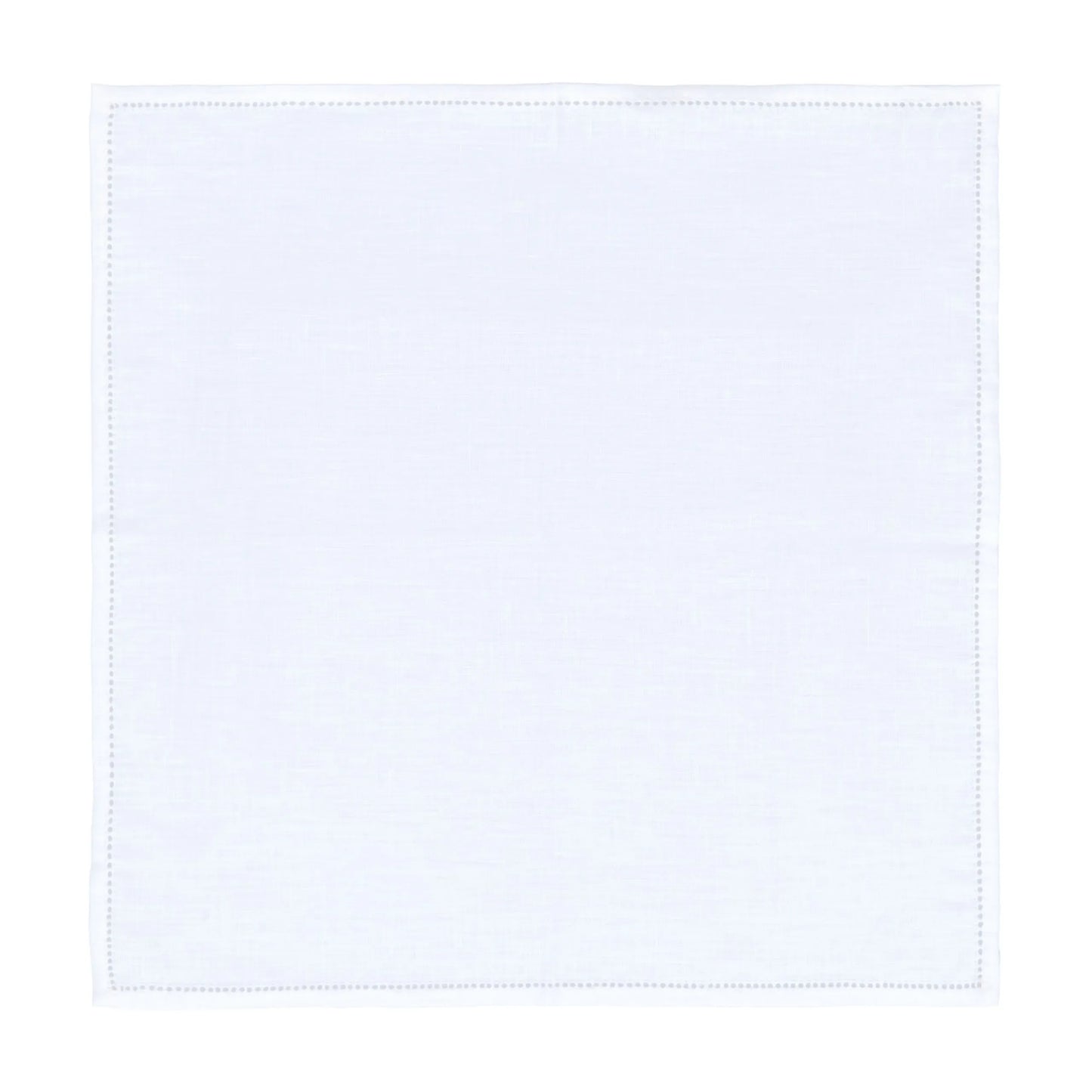 Linen Pocket Square in White
