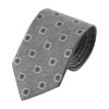 Jacquard Lined Silk Tie in Grey