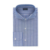 Finamore Striped Cotton and Linen-Blend Blue and White Napoli Shirt - SARTALE