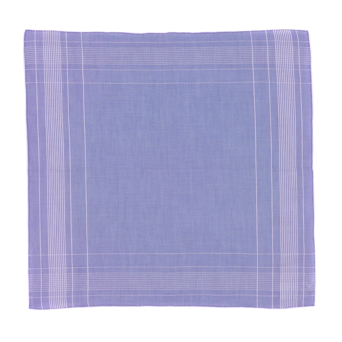 Striped Cotton Pocket Square in Purple