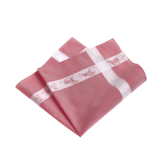 Printed Cotton Pocket Square in Pink