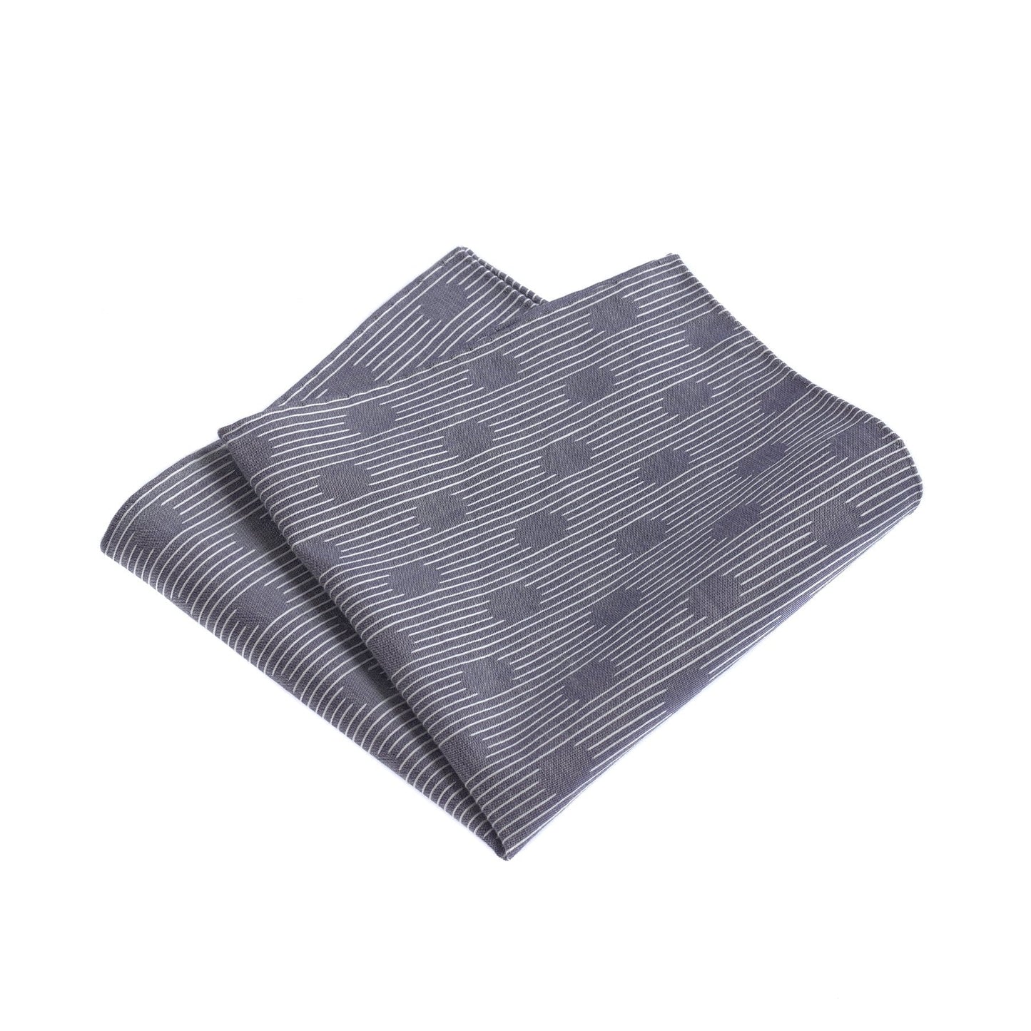 Simonnot Godard Printed Cotton Pocket Square in Grey - SARTALE