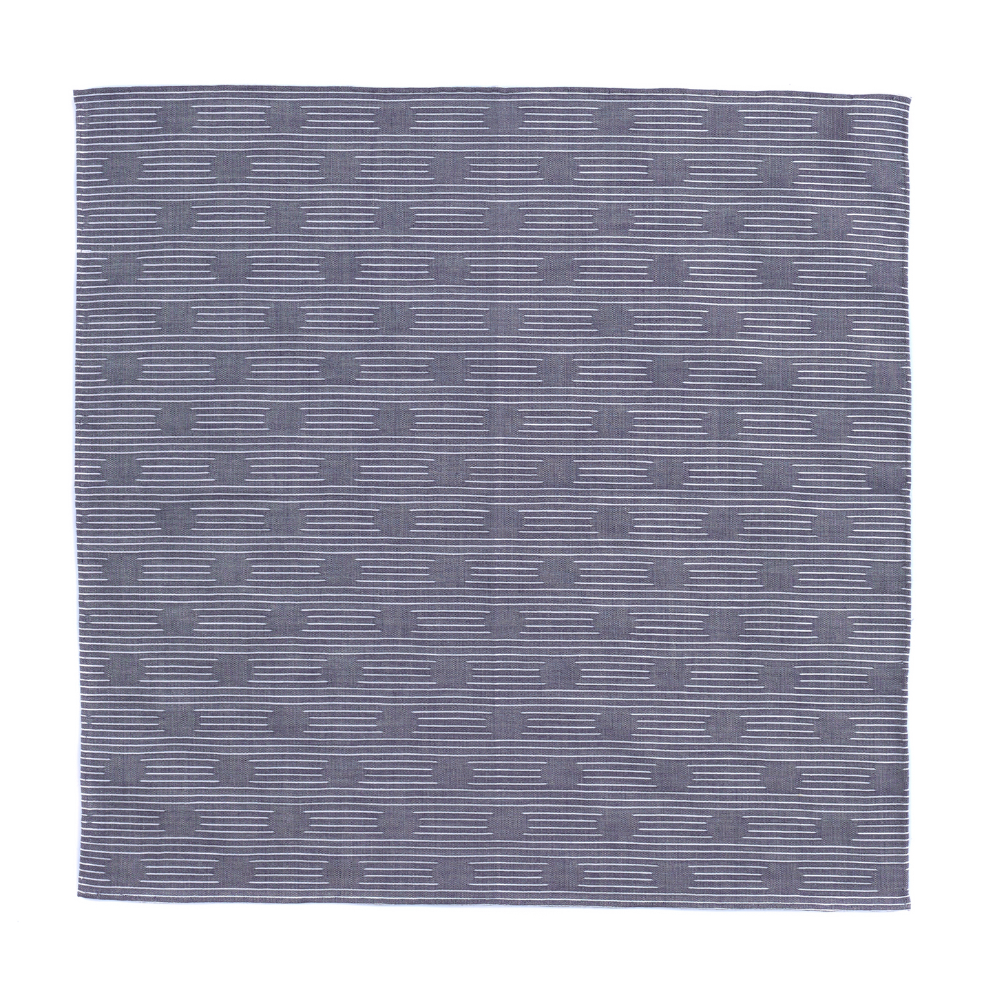 Printed Cotton Pocket Square in Grey
