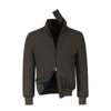 Alfredo Rifugio Down Bomber Jacket with Fur Collar in Taupe - SARTALE