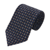 Blue Printed Silk Tie with Design