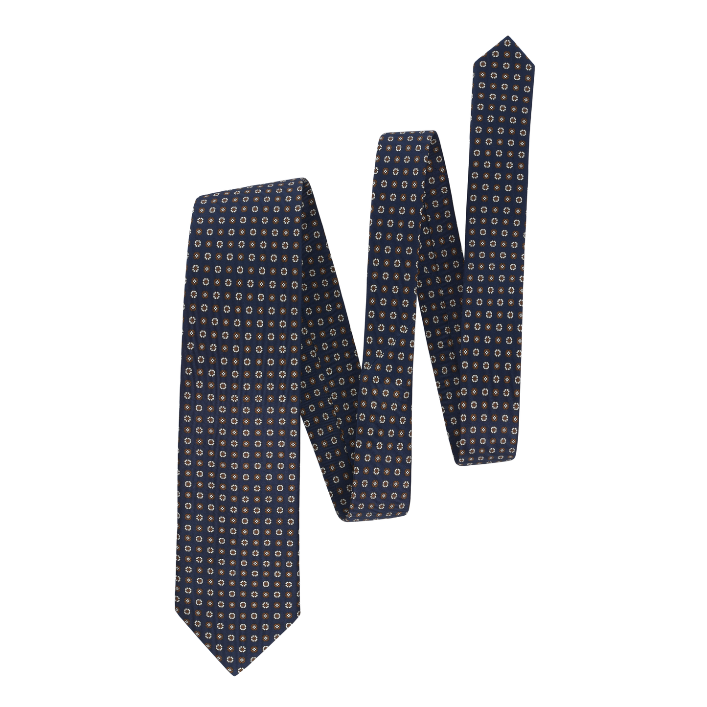 Blue Printed Silk Tie with Design