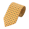 Printed Yellow Tie with Leaf Design