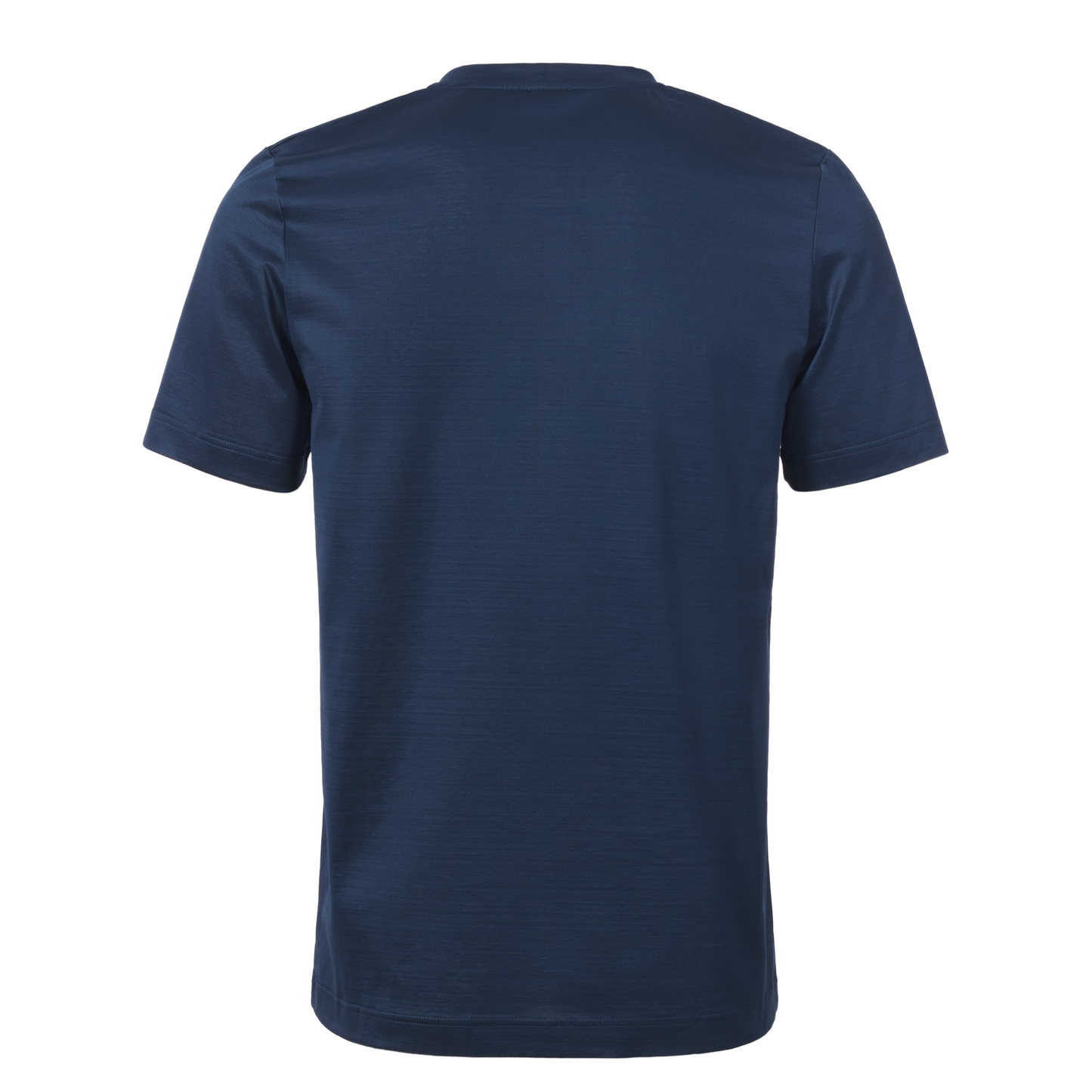 Crew-Neck Cotton T-Shirt in Blue