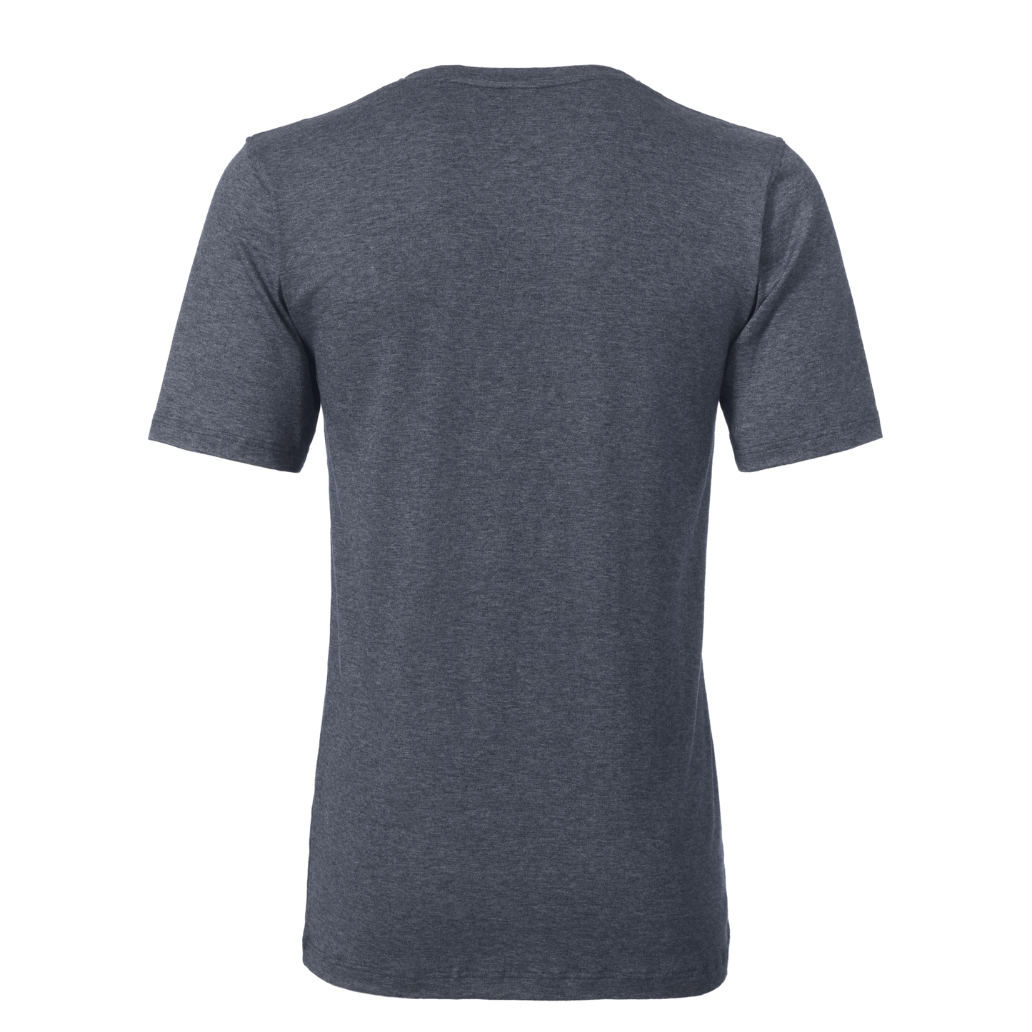 T-Shirt aus Baumwoll- und Kaschmirmischung in Blau meliert