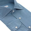 Maria Santangelo Tailored-Fit Denim Blue Cotton Shirt - SARTALE