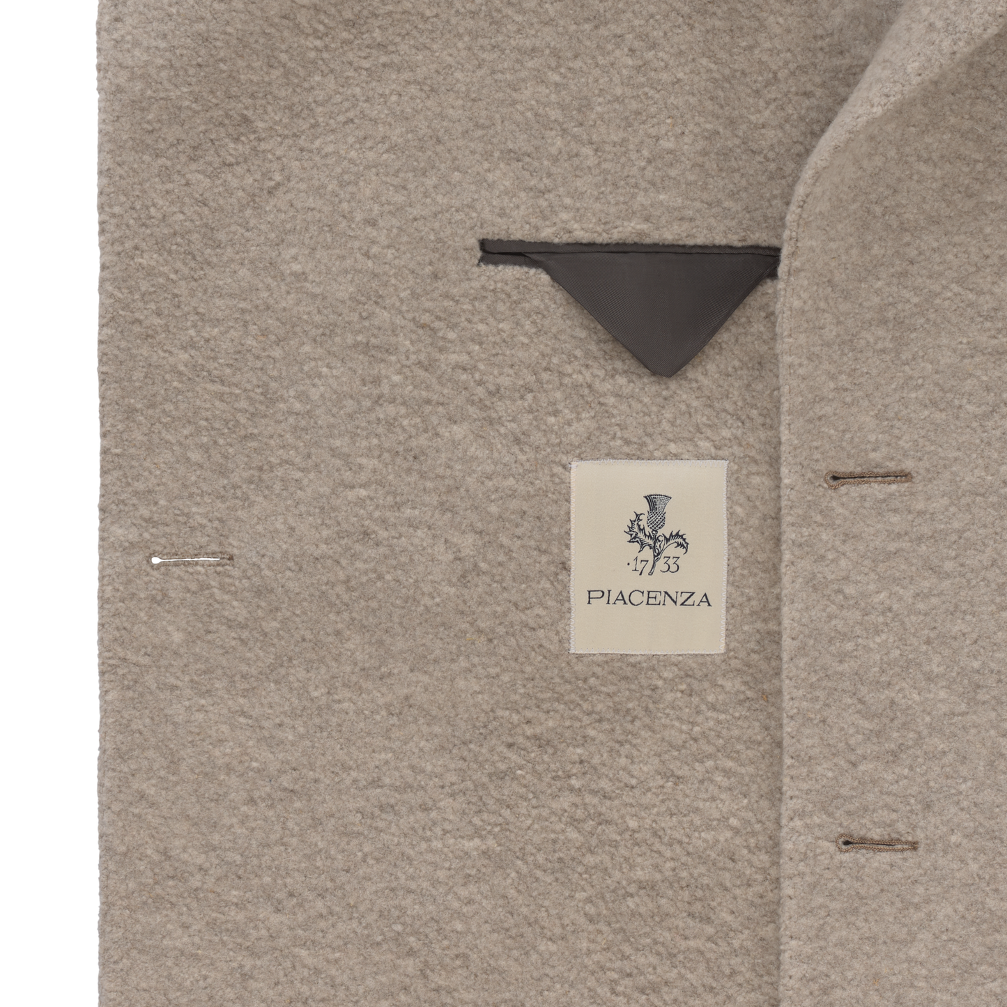Piacenza Cashmere Double-Breasted Virgin Wool and Cashmere-Blend Coat in Ivory - SARTALE