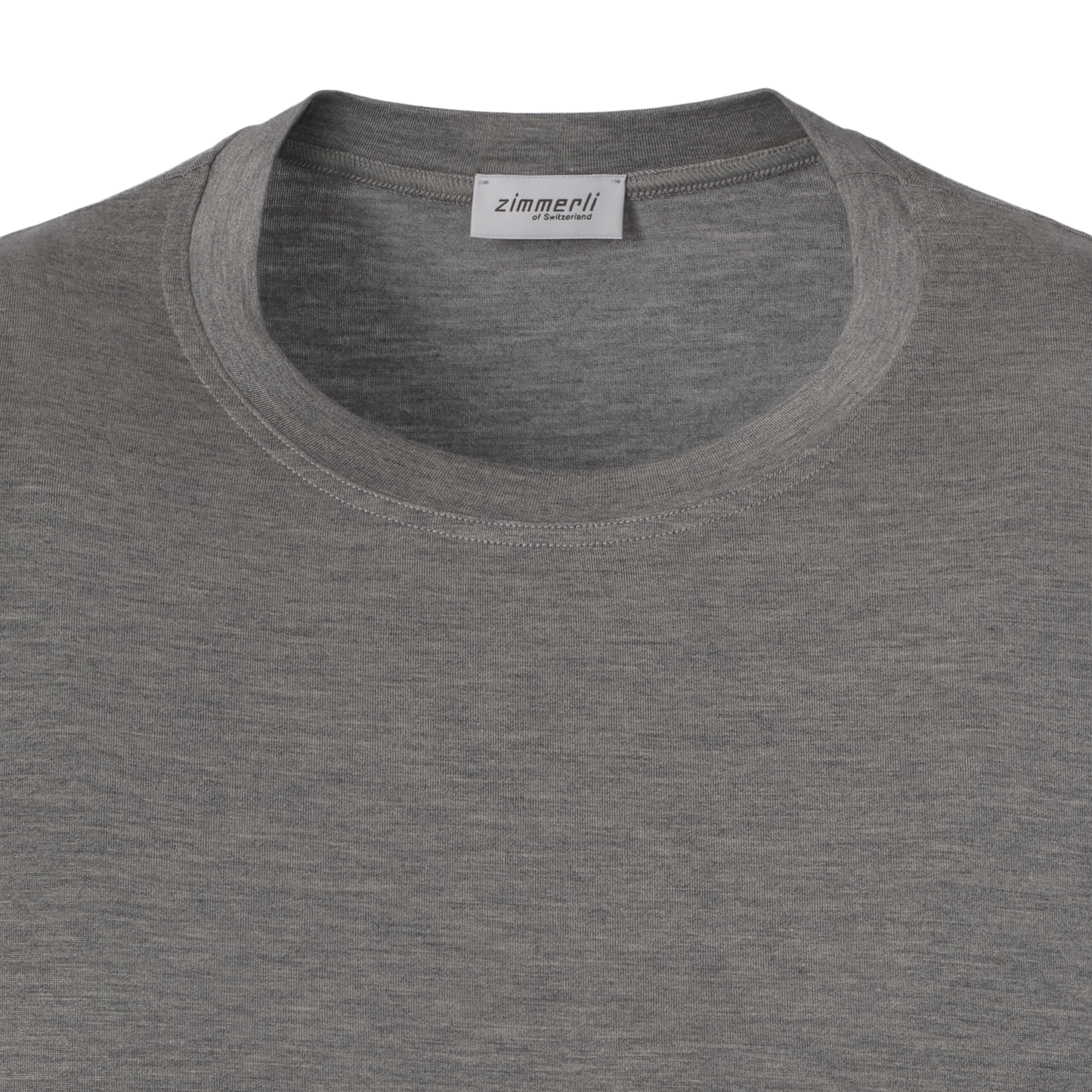 Crew-Neck T-Shirt in Grey Melange