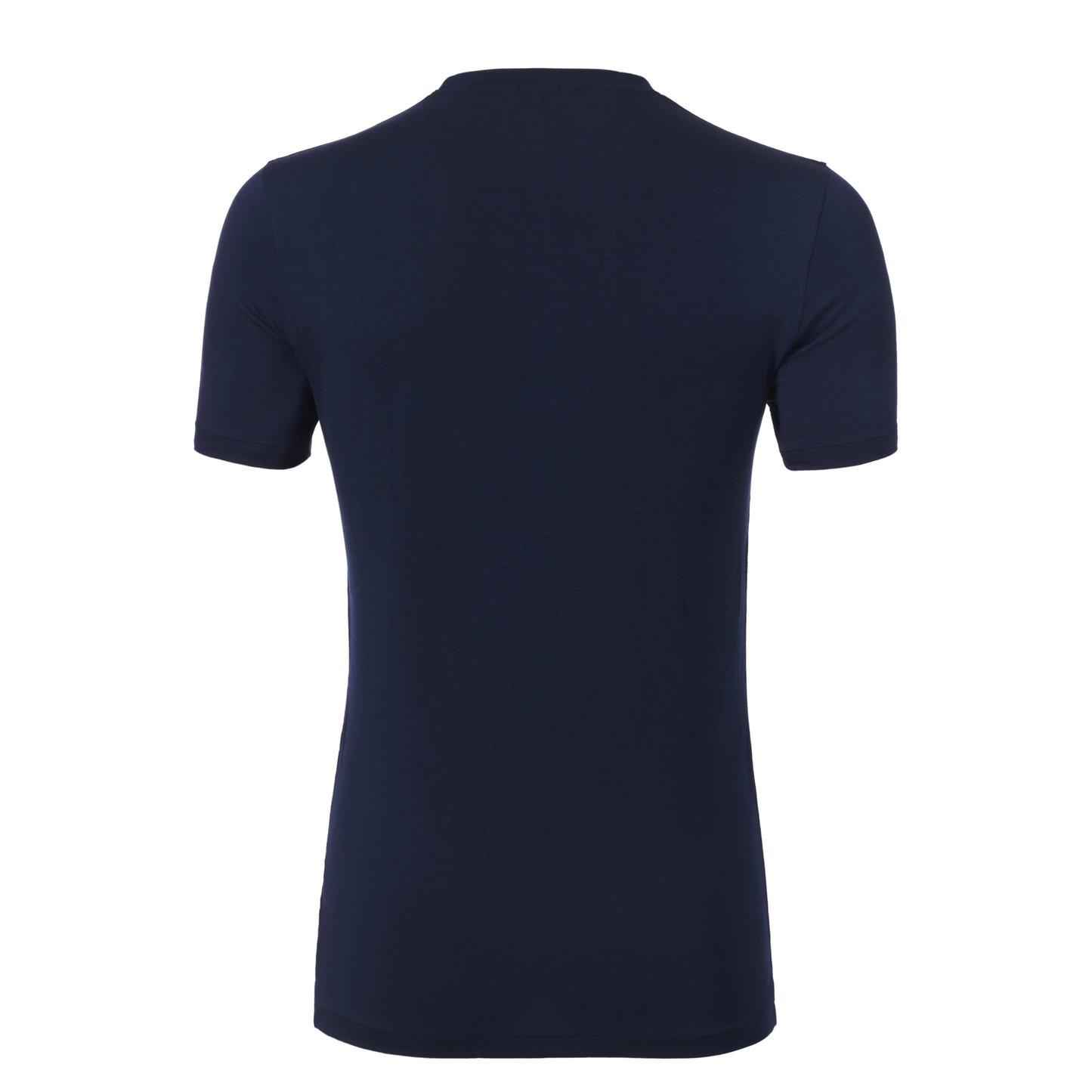 T-Shirt mit Rundhalsausschnitt in Marineblau