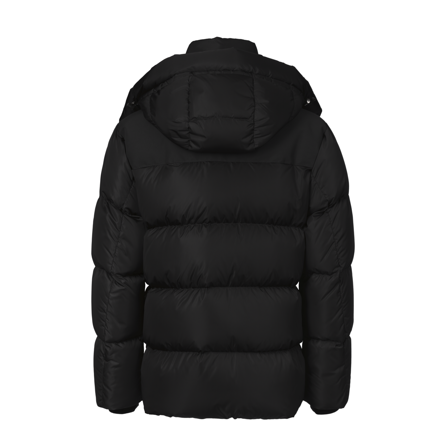 Hooded White Duck-Down Padded Jacket