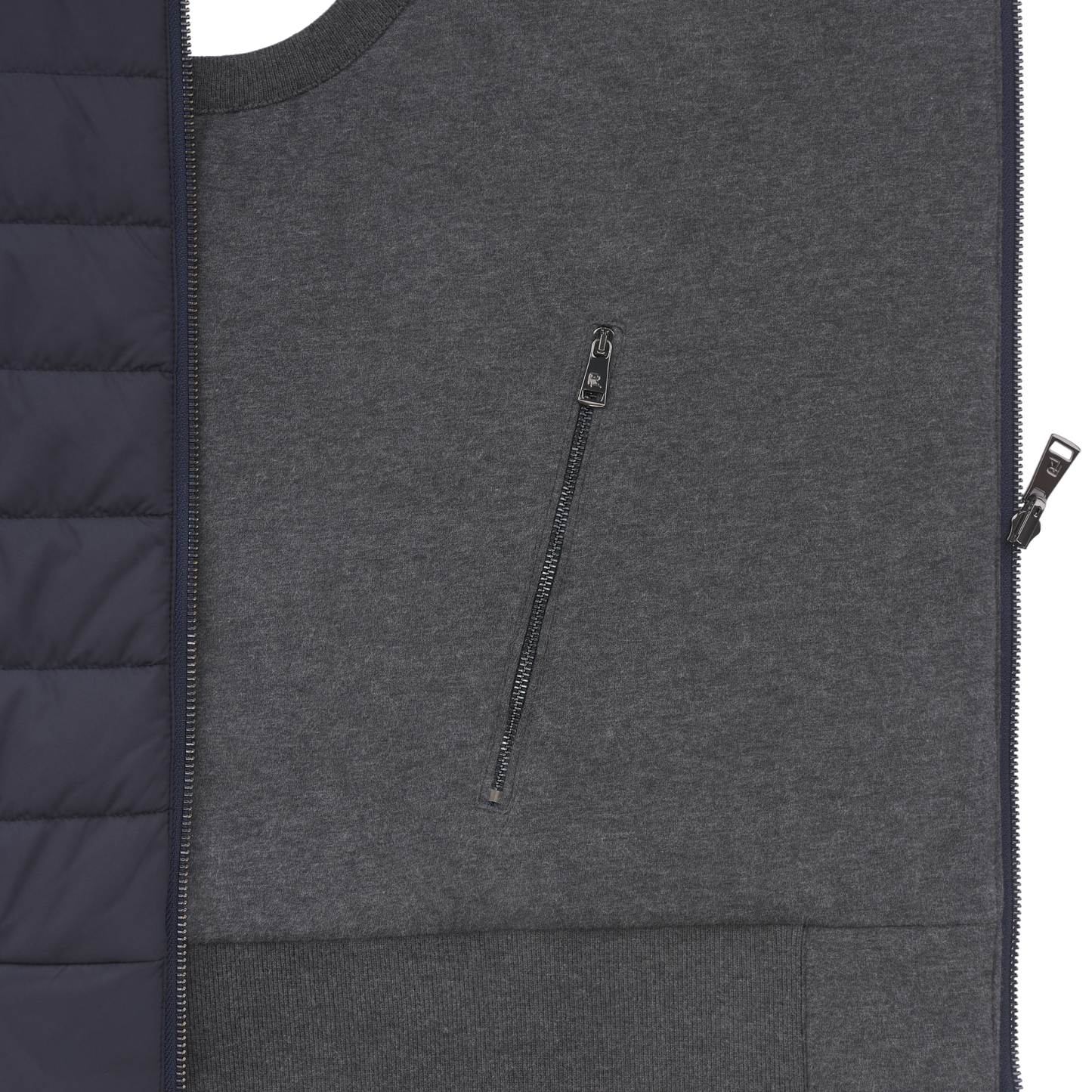 Cotton Knit Hybrid-Quilted Vest