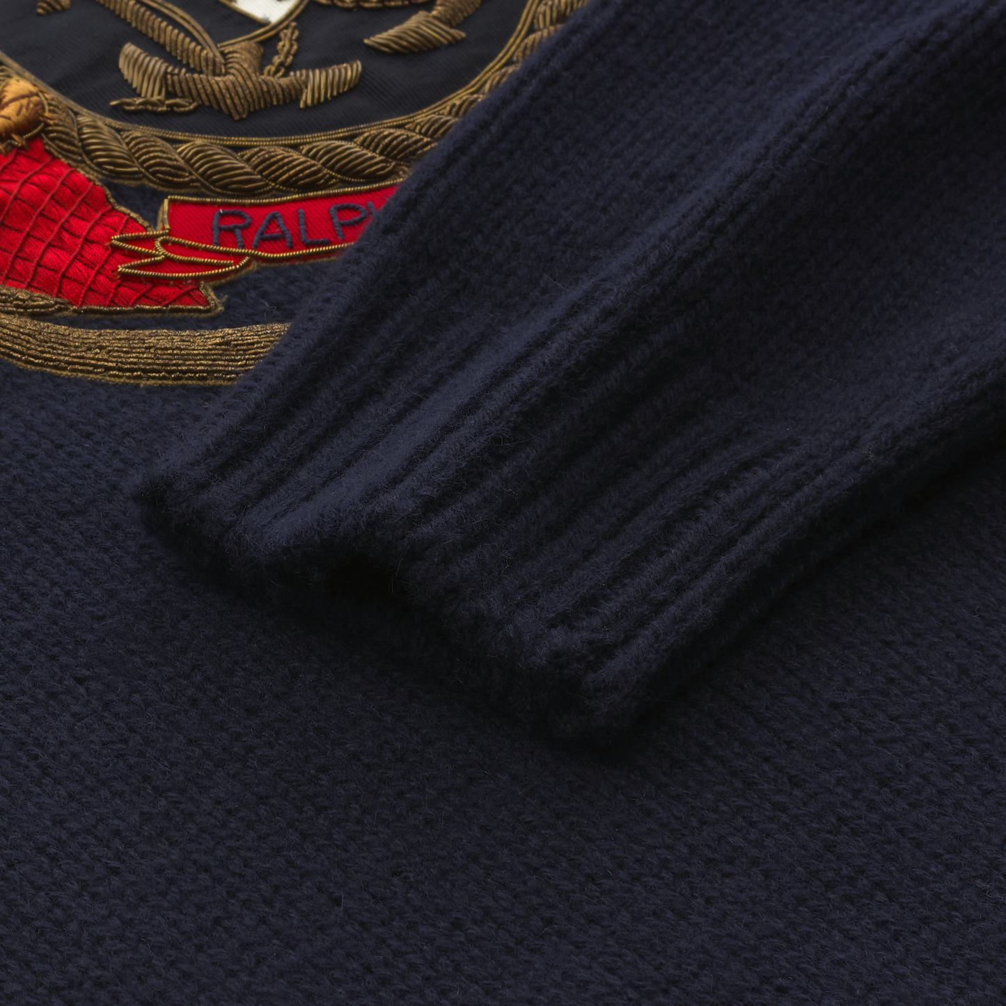 Cashmere Roll-Neck Pullover in Navy Blue