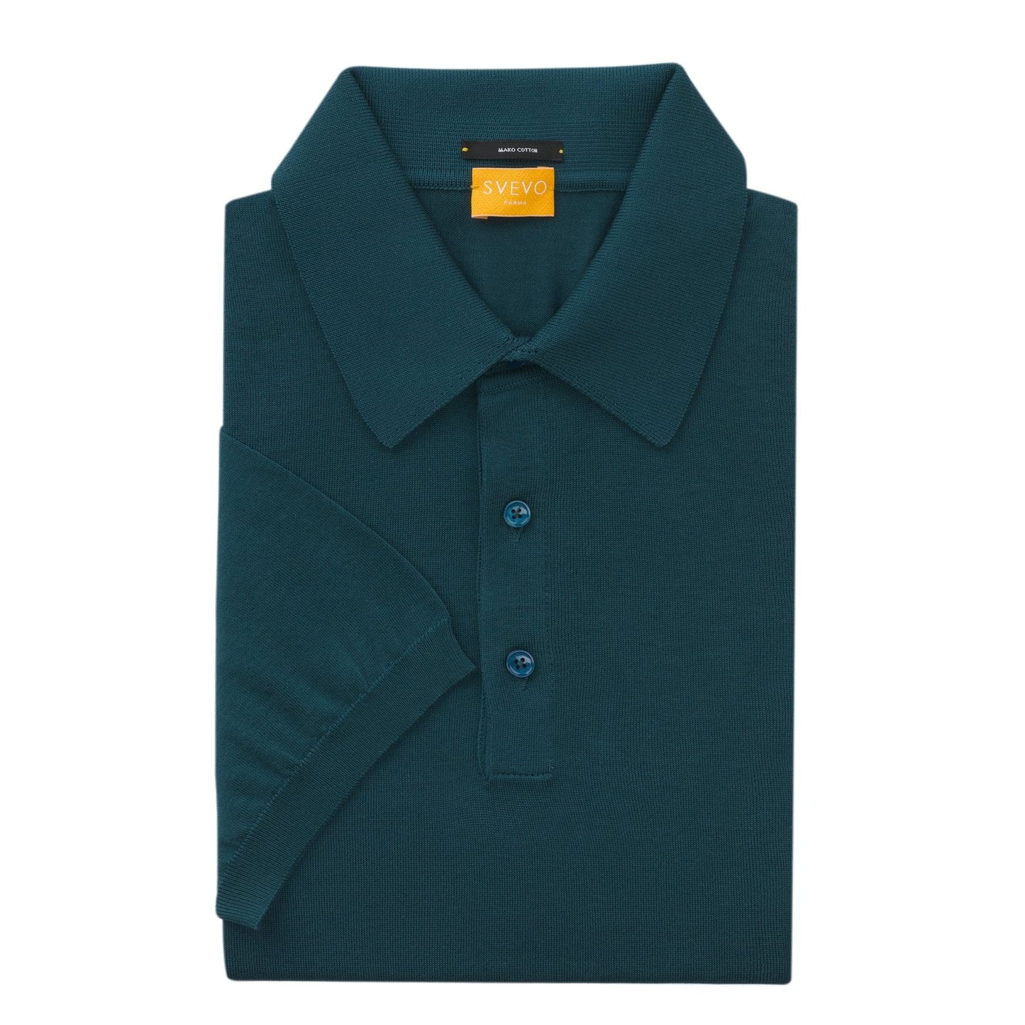 Svevo Slim-Fit Cotton Pine Green Polo Shirt - SARTALE