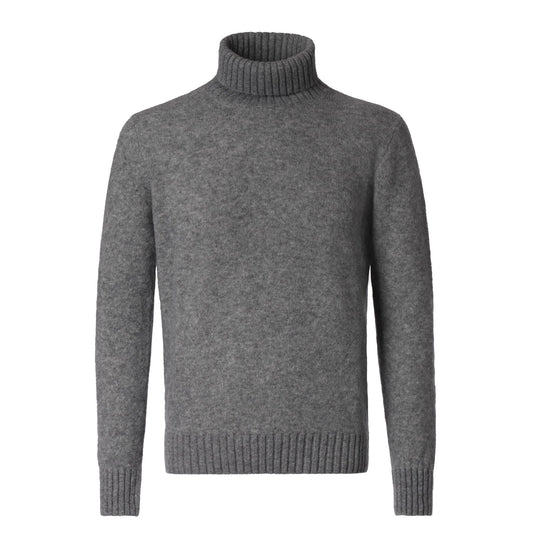 Piacenza Cashmere Turtleneck Cashmere and Silk-Blend Sweater in Grey - SARTALE