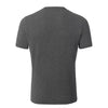 Graues T-Shirt aus Baumwoll-Kaschmir-Mischgewebe mit Rundhalsausschnitt