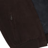 Suede Bomber with Cashmere-Blend Sleeves in Dark Brown