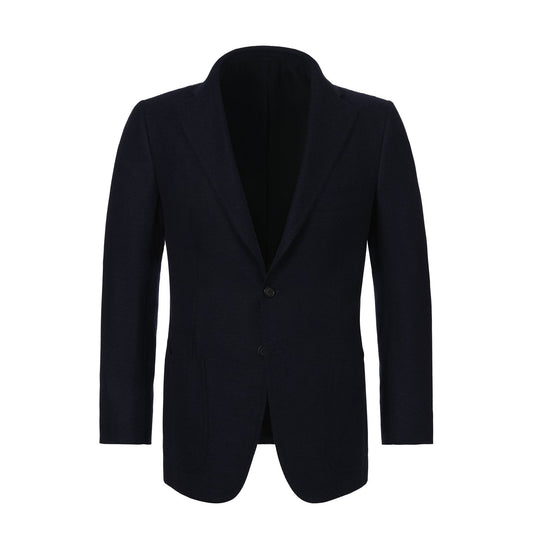 Cesare Attolini Single-Breasted Wool and Cashmere-Blend Jacket in Dark Blue - SARTALE