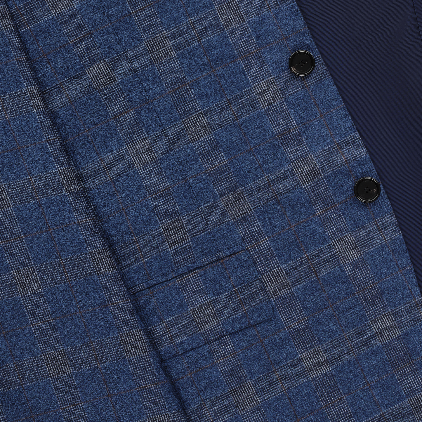 Single-Breasted Checked Cashmere and Silk-Blend Jacket in Light Blue