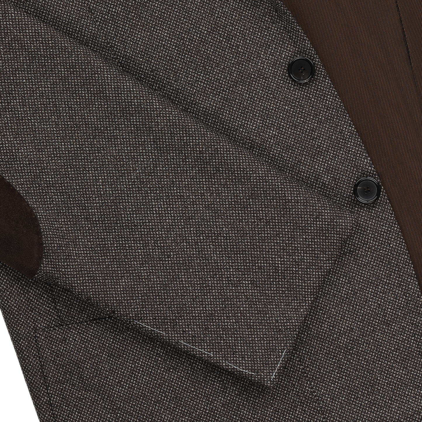 Single-Breasted Wool Jacket in Brown