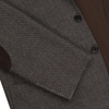 Single-Breasted Wool Jacket in Brown