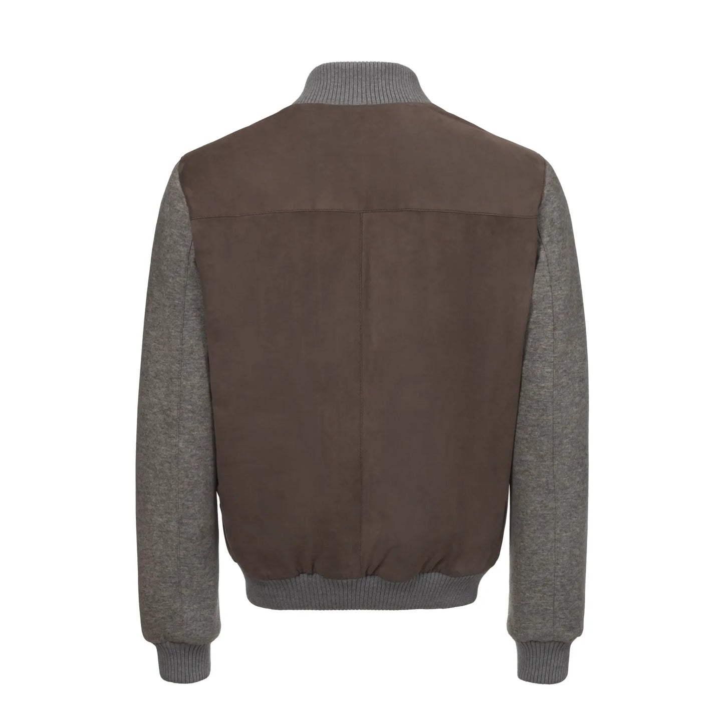 Cashmere and Leather Blouson in Taupe