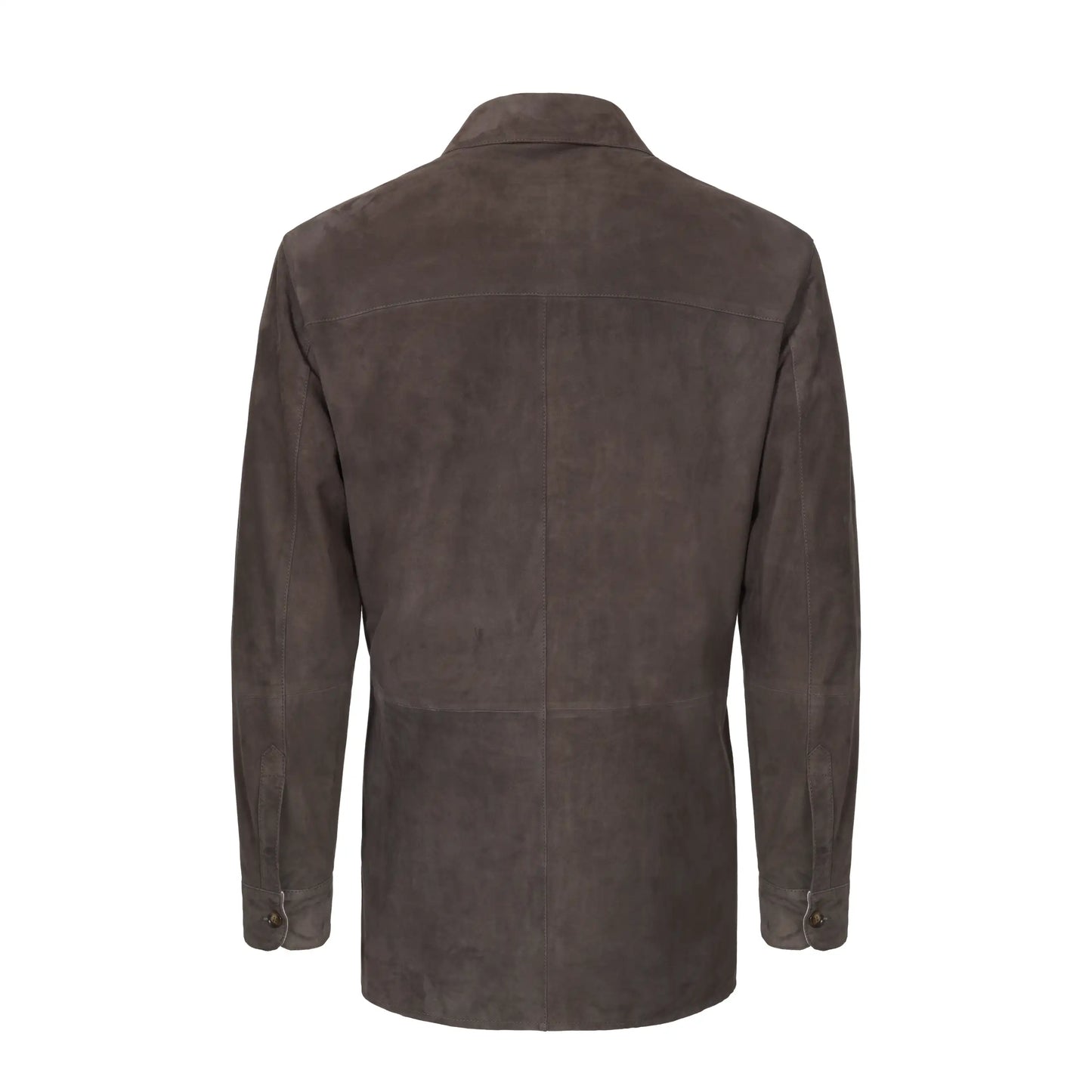 Leather Overshirt in Graphite