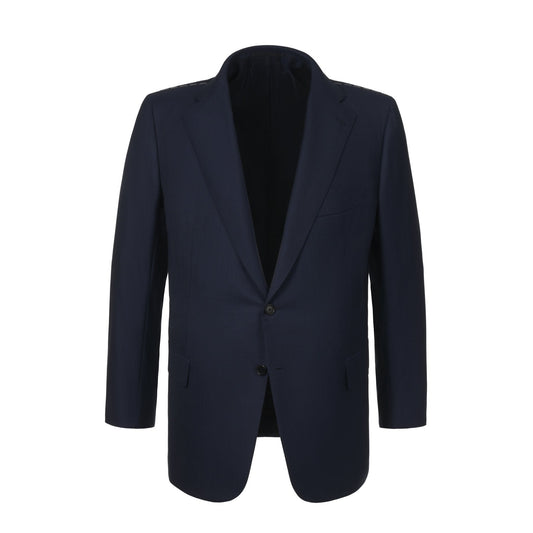 Cesare Attolini Single-Breasted Wool Suit in Dark Blue - SARTALE