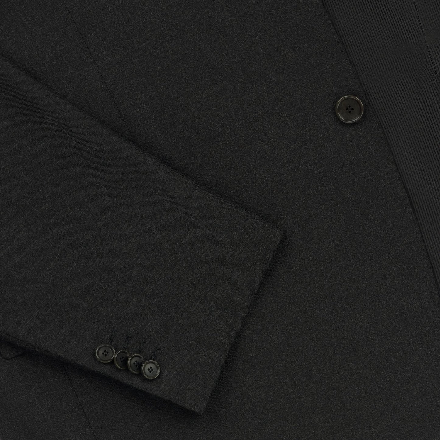 Single-Breasted Classic Wool Suit in Anthracite Cesare Attolini - Sartale