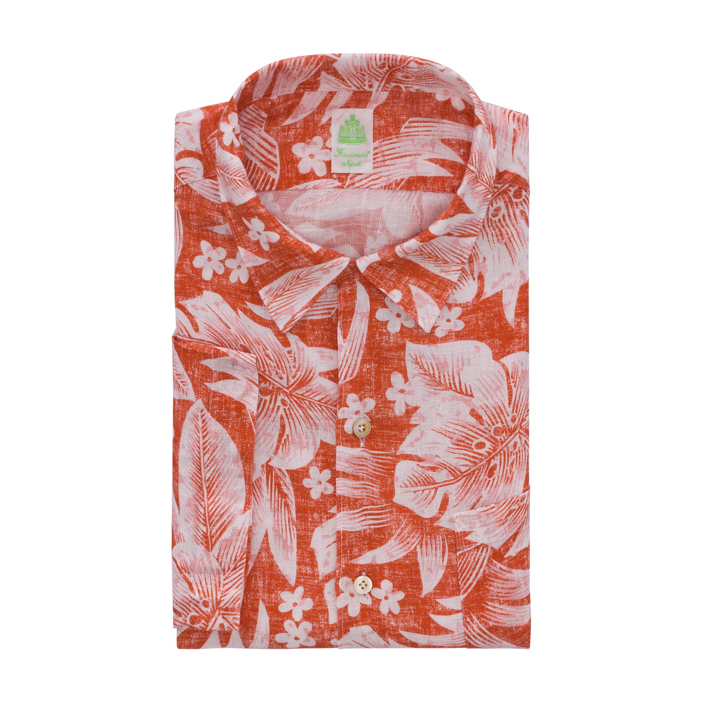 Flower Casual Bart Shirt Red Flowers Pattern