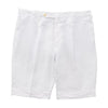 Rota Pleated Linen Bermuda White Shorts - SARTALE