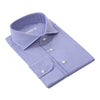 Emanuele Maffeis Fine-Checked Cotton Blue Shirt - SARTALE